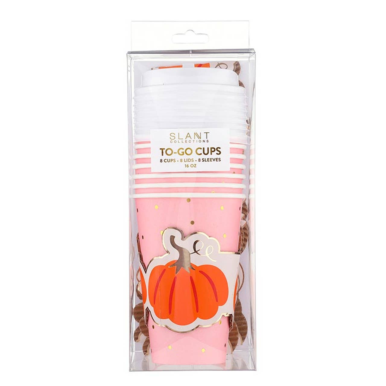 Paper To-Go Cups - Pumpkin - 8ct
