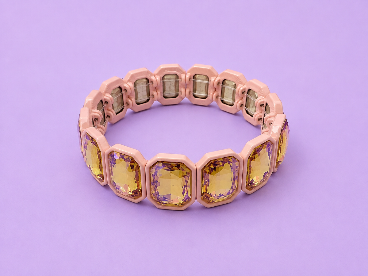 Enamel Stretch Bracelet - Assorted Styles - Love