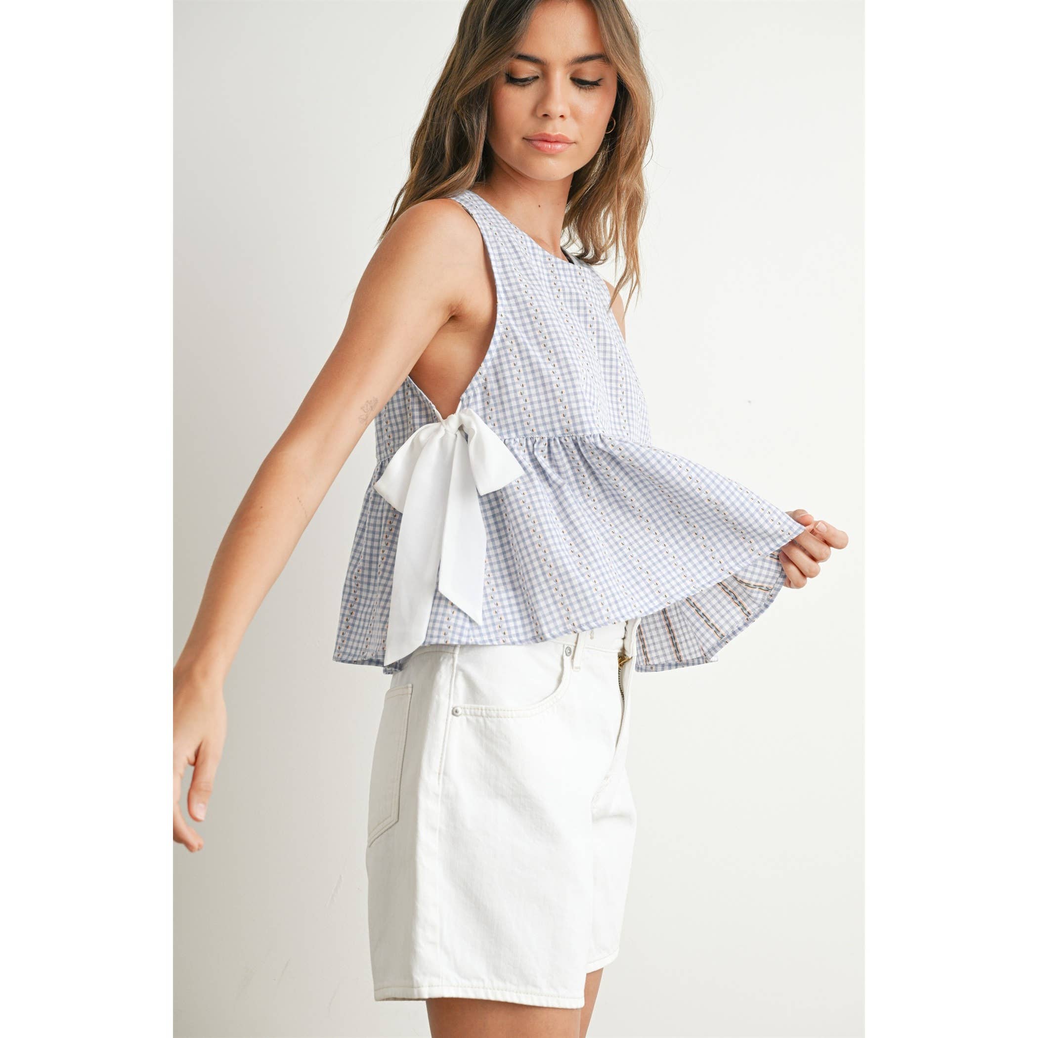Sky Meadow Peplum Top