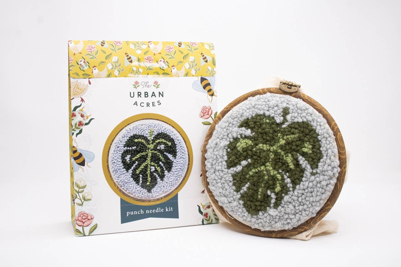 Classic Monstera Punch Needle Kit