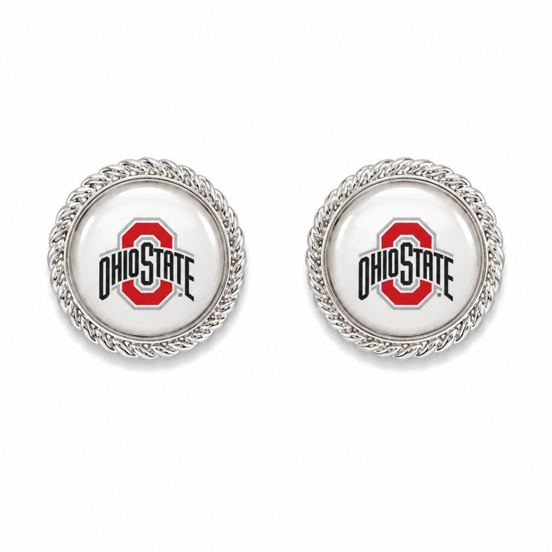 Ohio State Pearl Studs
