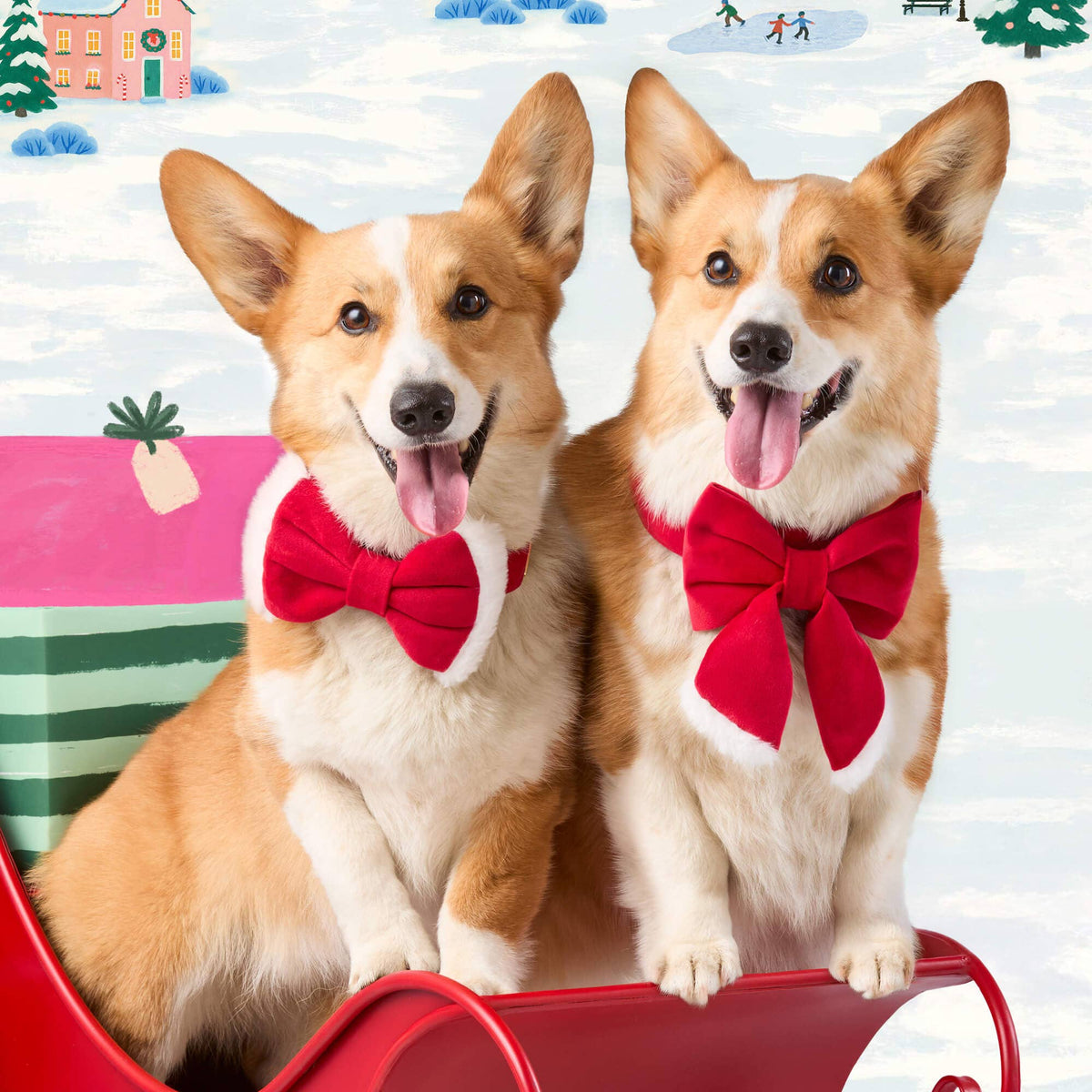 Santa Paws Lady Dog Bow by The Foggy Dog