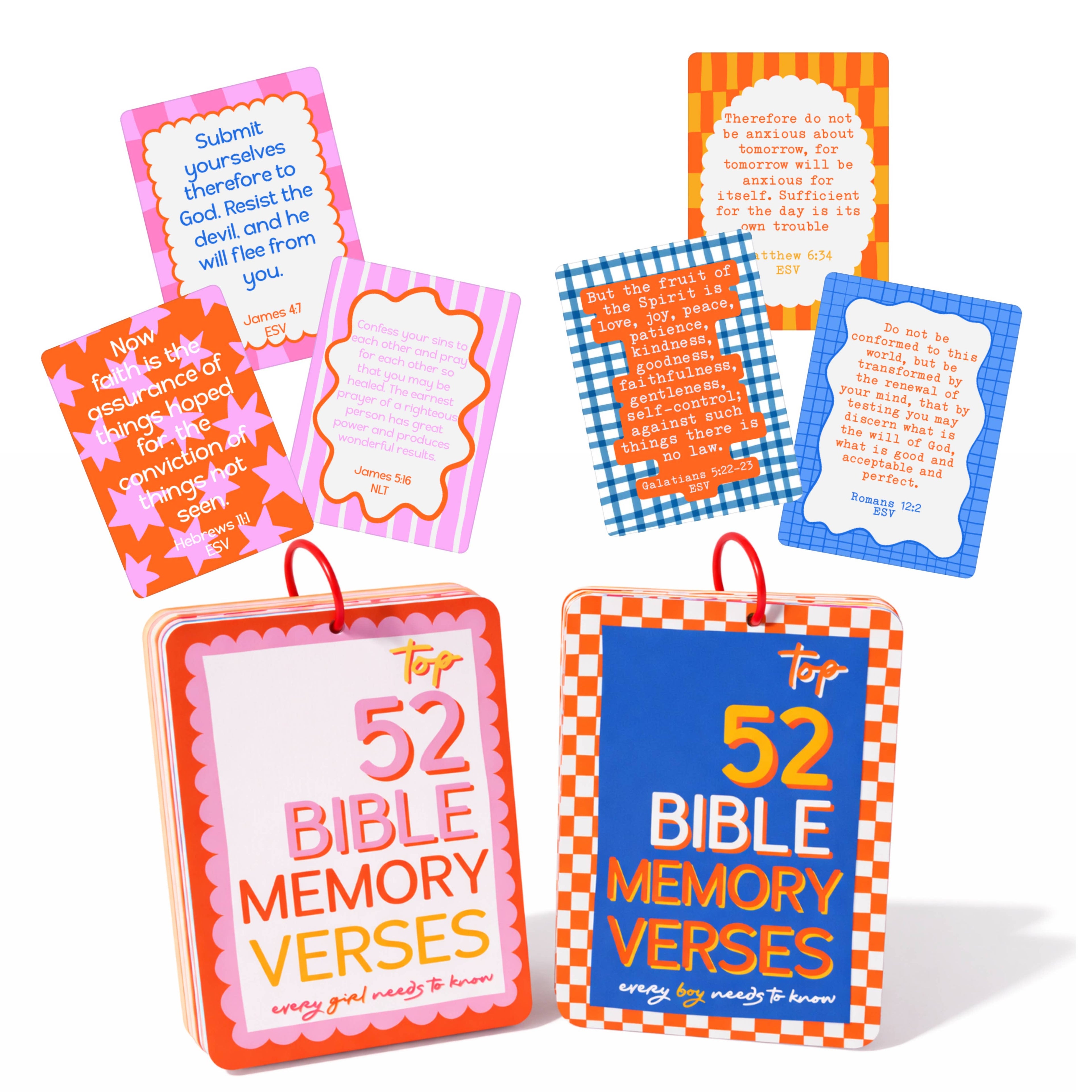 Kids Bible Memory Cards Christian gift