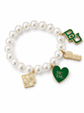 Baylor Pearl Charm Bracelet