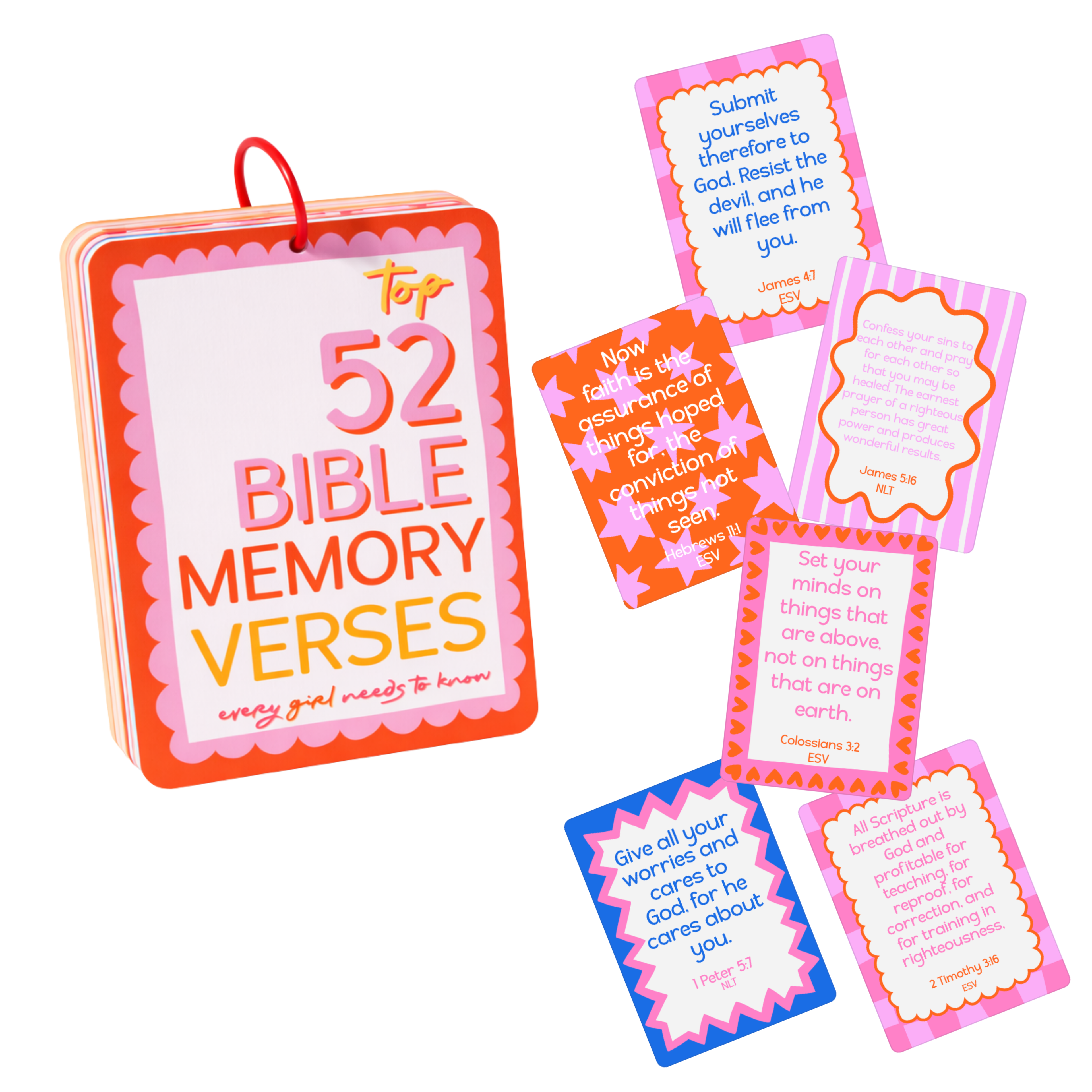 Kids Bible Memory Cards Christian gift