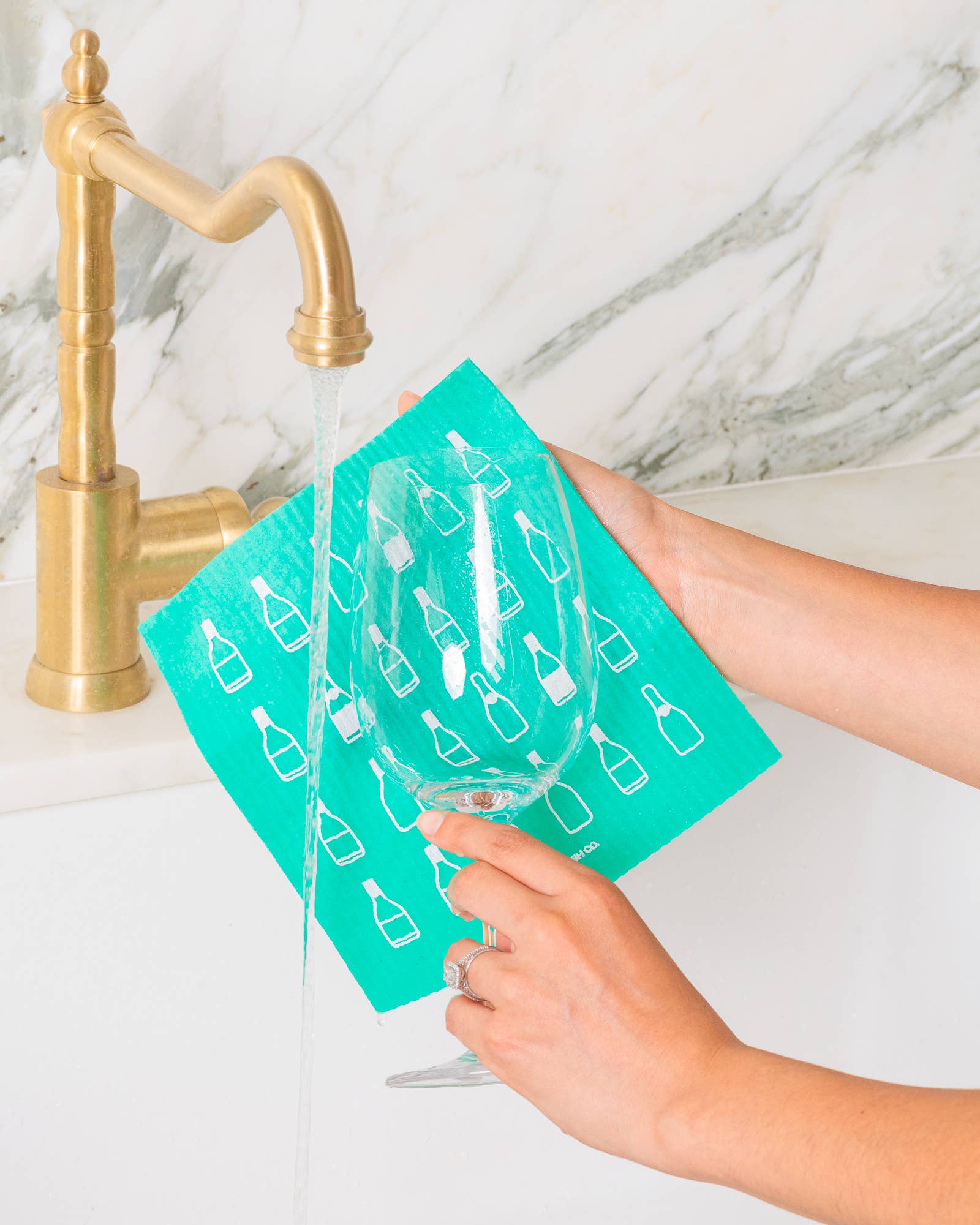 Wine-Themed Biodegradable Dish Cloths