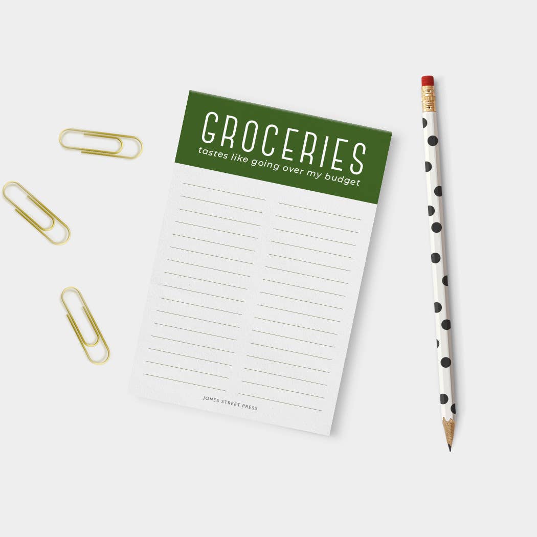 Funny Grocery List Notepad - Relatable Budget Humor List
