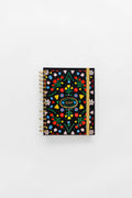 12 Month Planner Medium Spiral, Black Scandinavian Floral