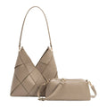 Phaedra Taupe Recycled Vegan Leather Shoulder Bag