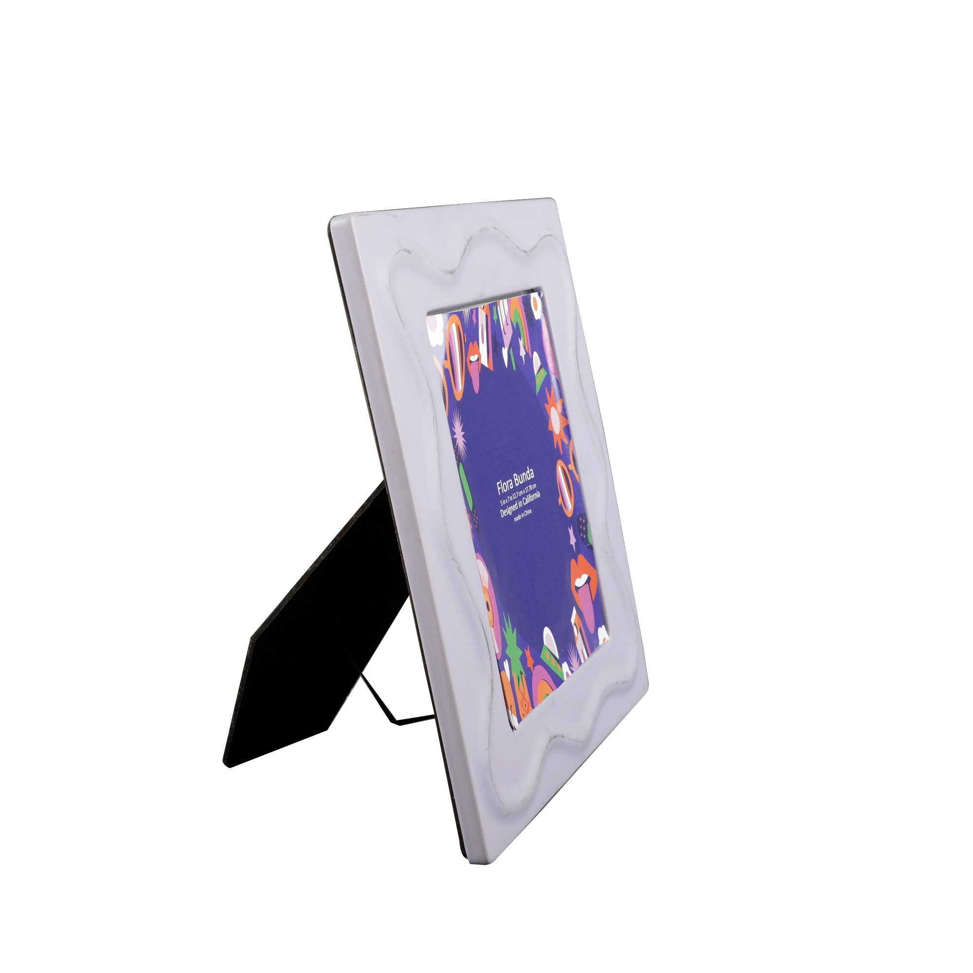 5 x 7 Lilac Curve Line Ceramic Frame