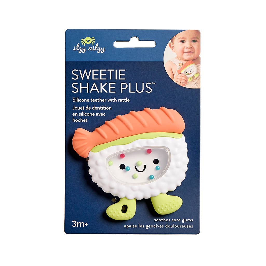 Sweetie Shake Plus™ - Teething + Rattle Toy - Tumbler, Croissant, or Sushi