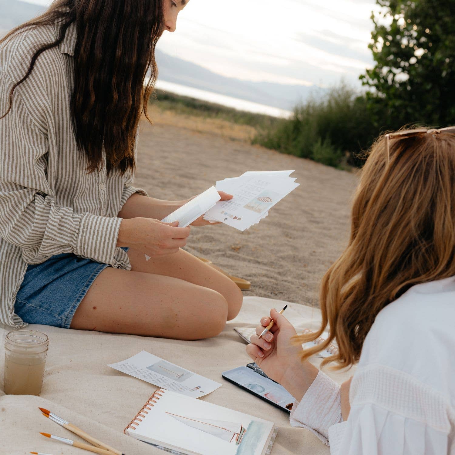 Coastal watercolor workbook