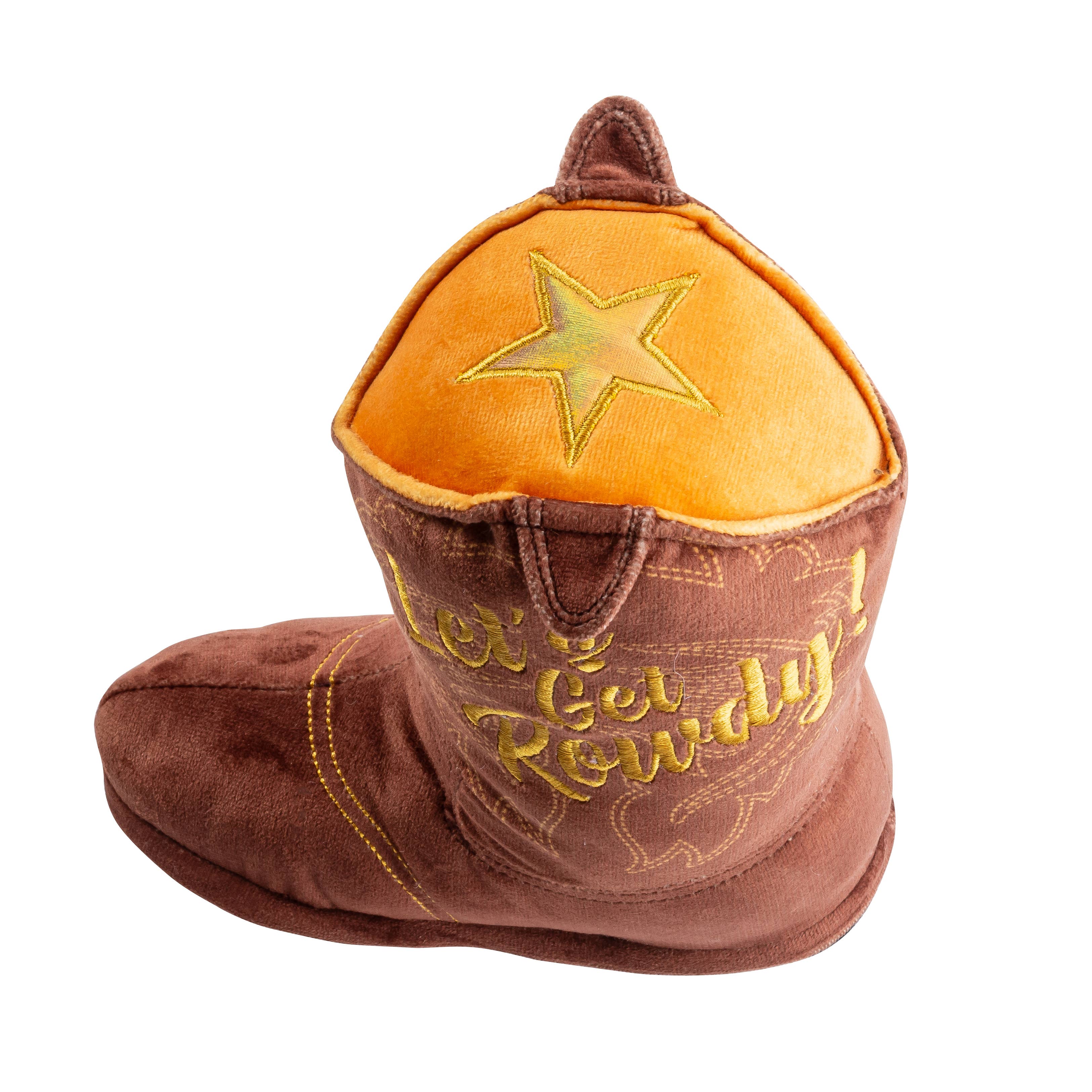 Brown Western Cowboy Boot  | Squeaker Dog Toy