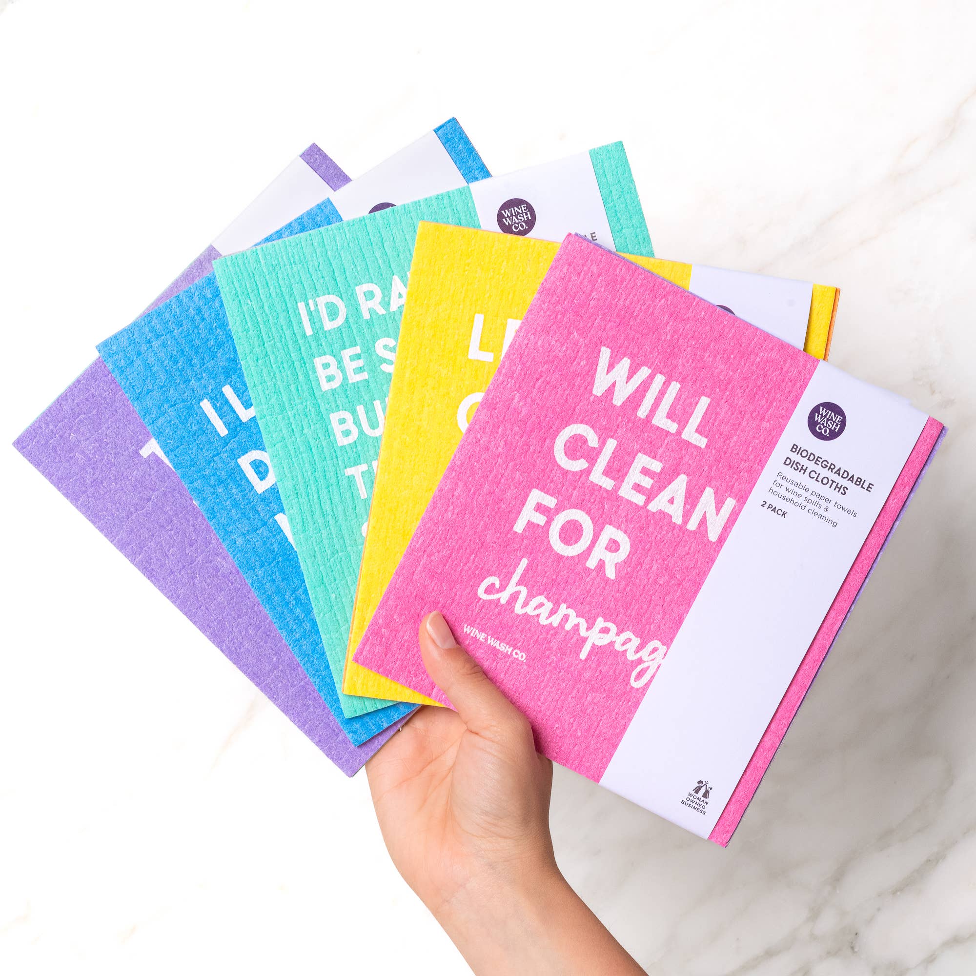 Wine-Themed Biodegradable Dish Cloths