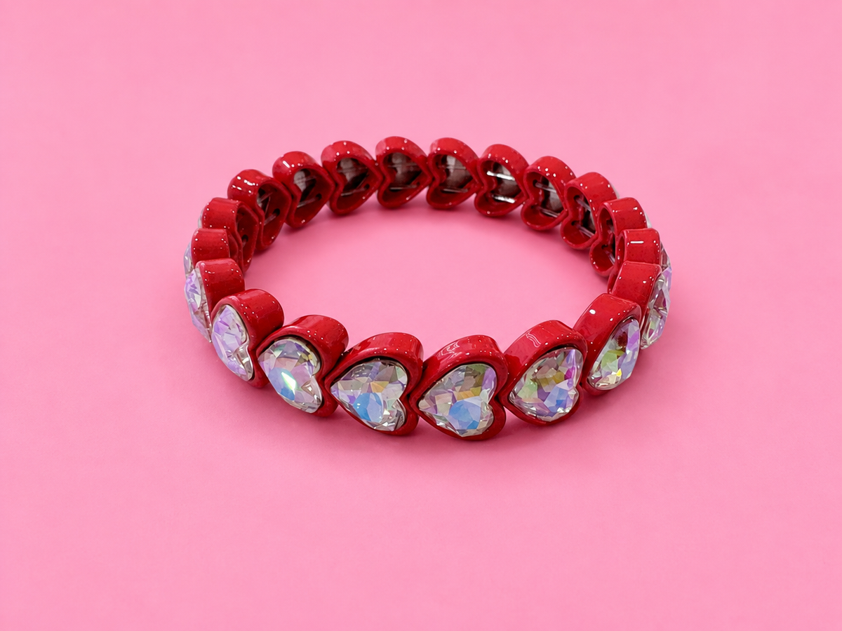 Enamel Stretch Bracelet - Assorted Styles - Love