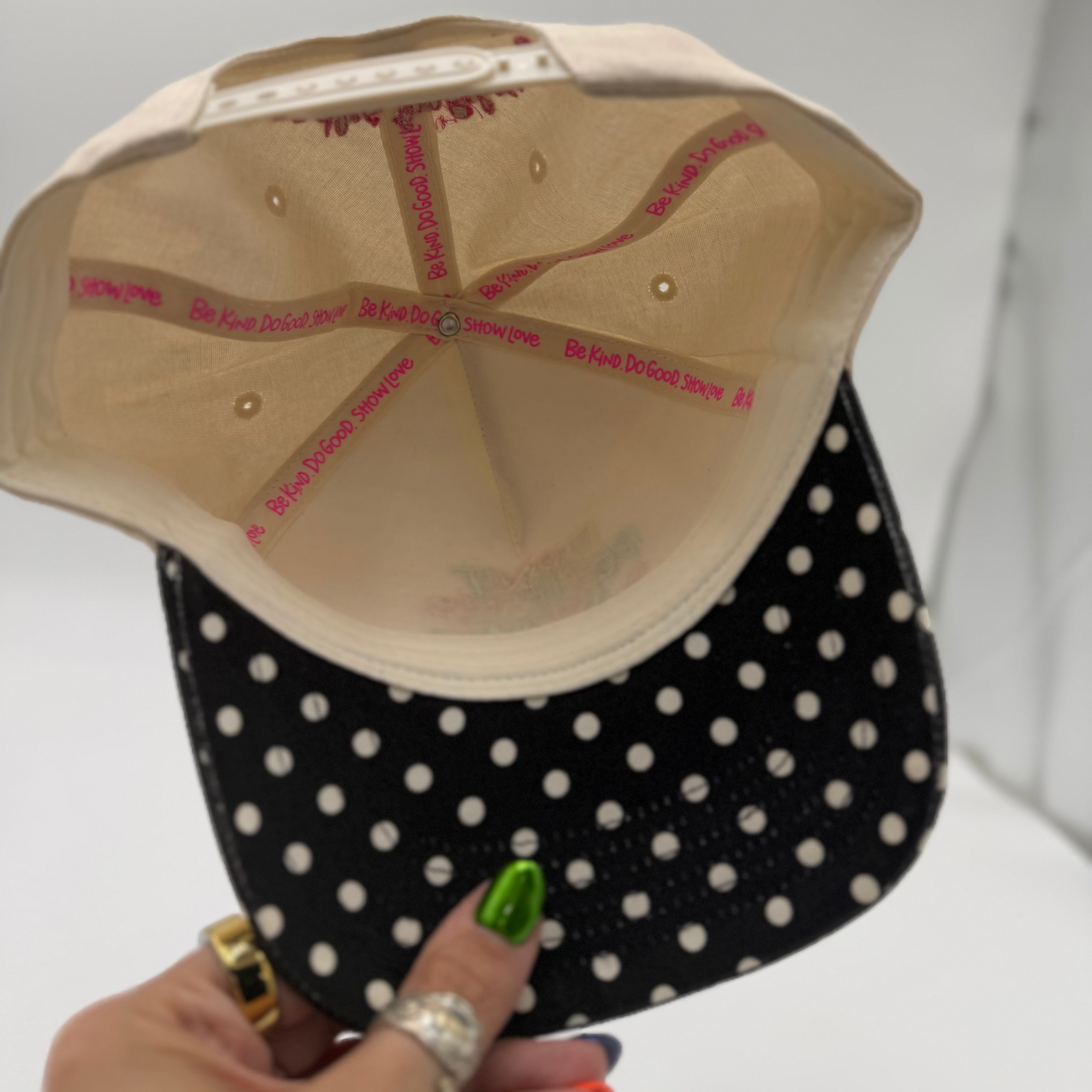 Don't Postpone Joy Embroidered Hat With Decorative Bill