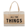 Large Natural Market Tote - All the Things