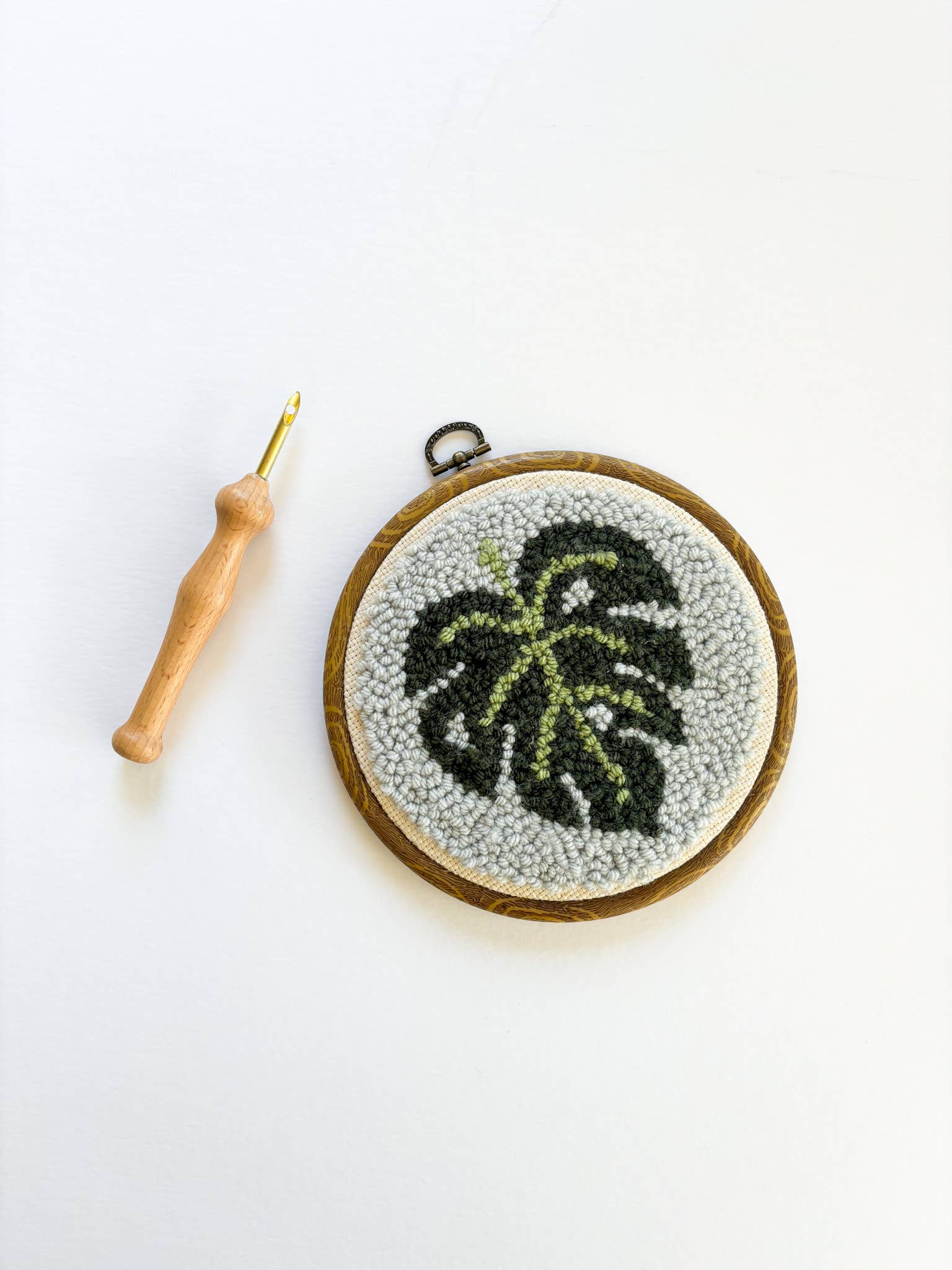 Classic Monstera Punch Needle Kit