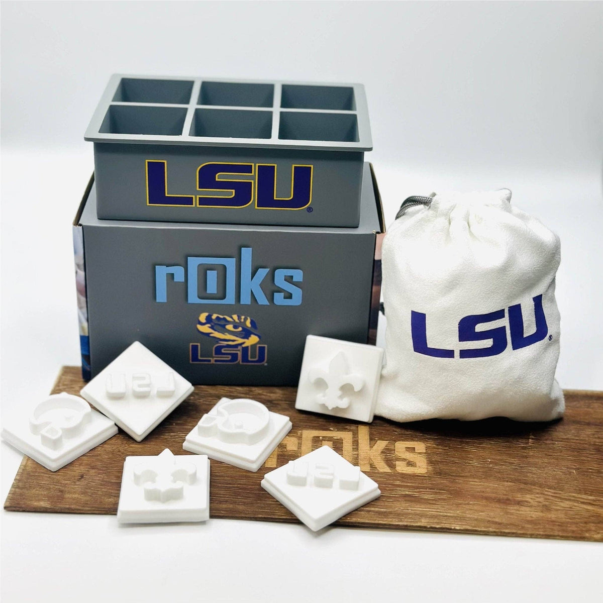 LSU Custom Cocktail Ice Tray - Bundle