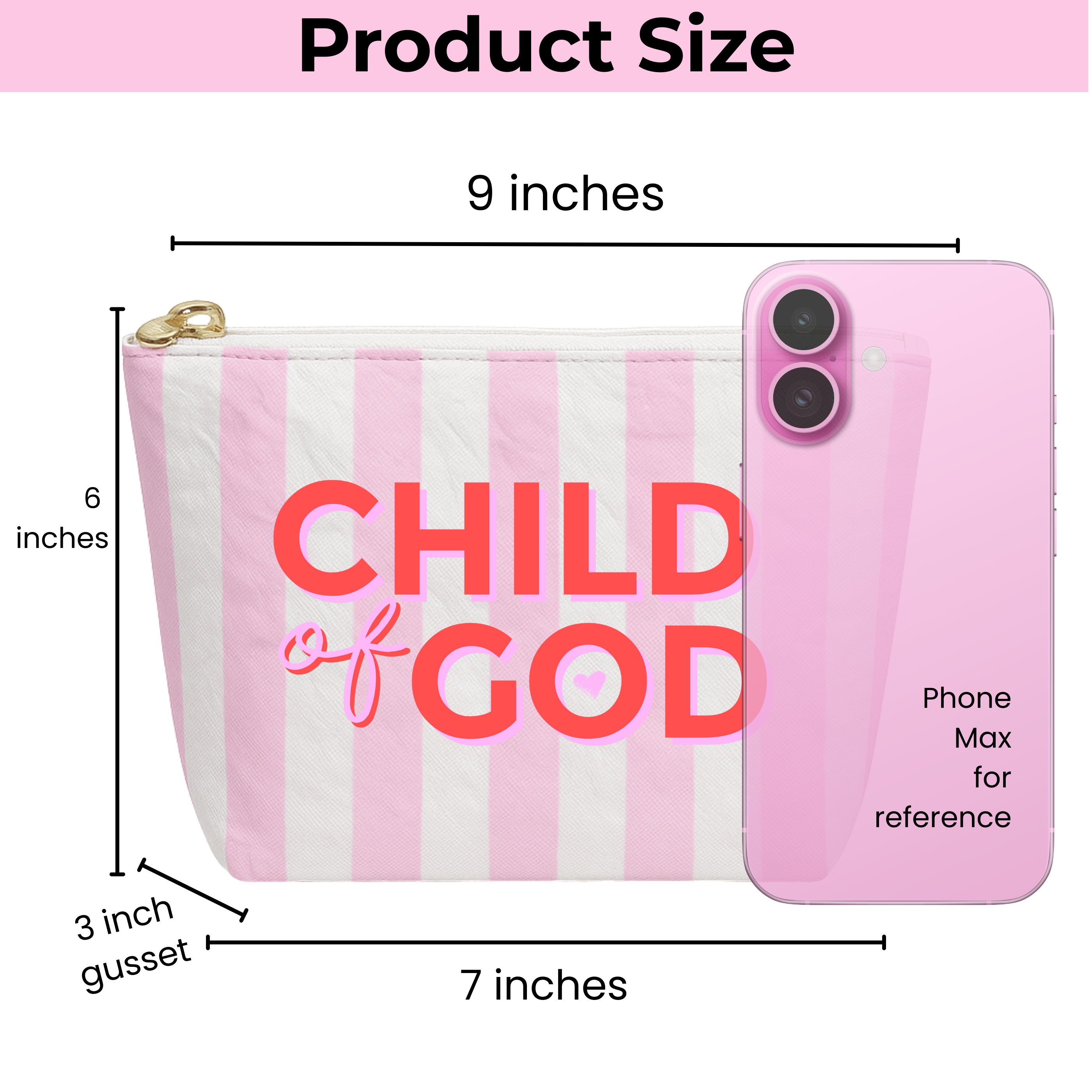 Child of God pouch Christian gift makeup bag