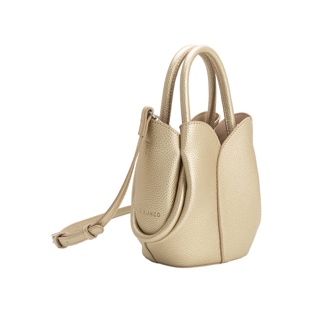 Tulip Mini Metallic Gold Vegan Bag