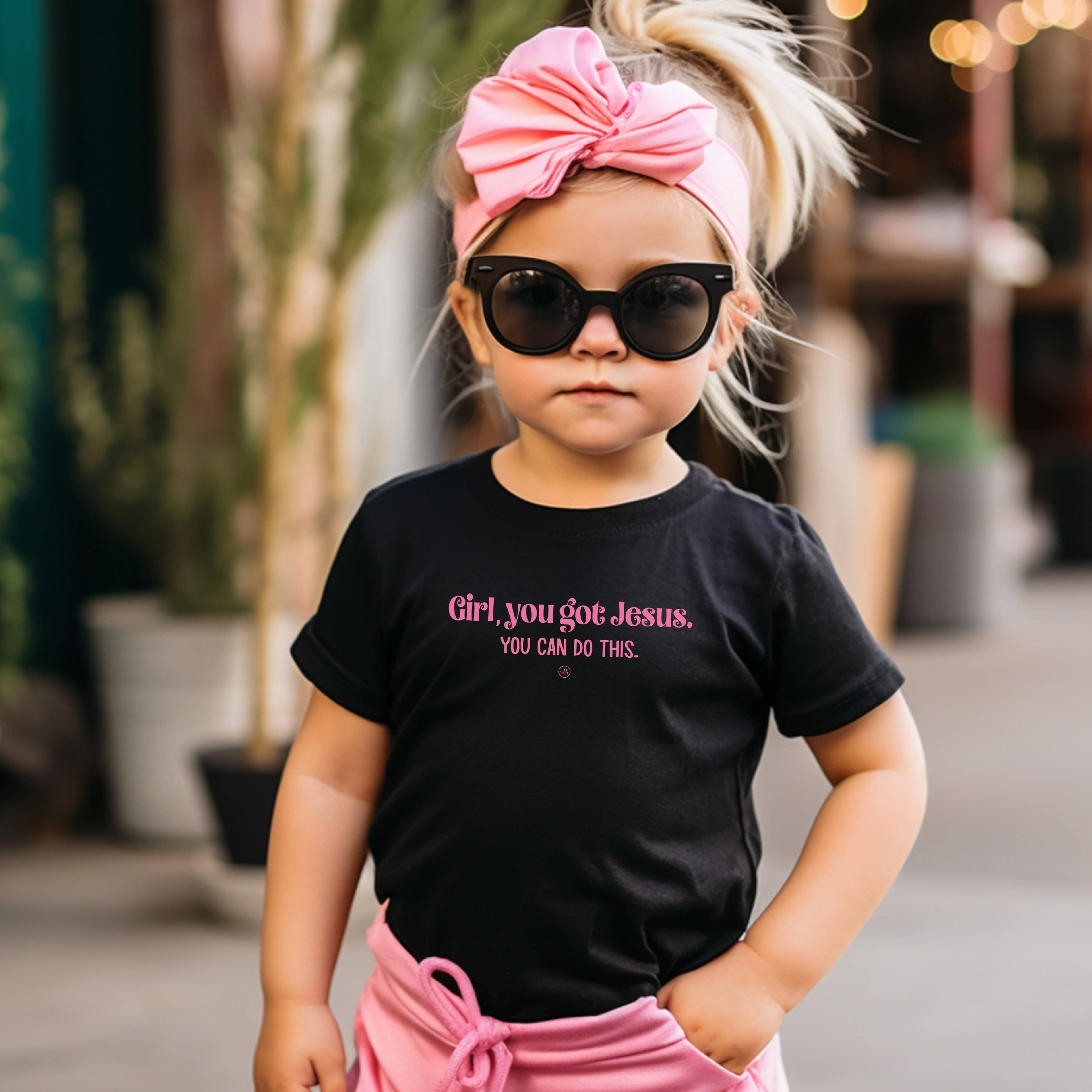 Girl, you got Jesus You can do this Kids Christian Tee