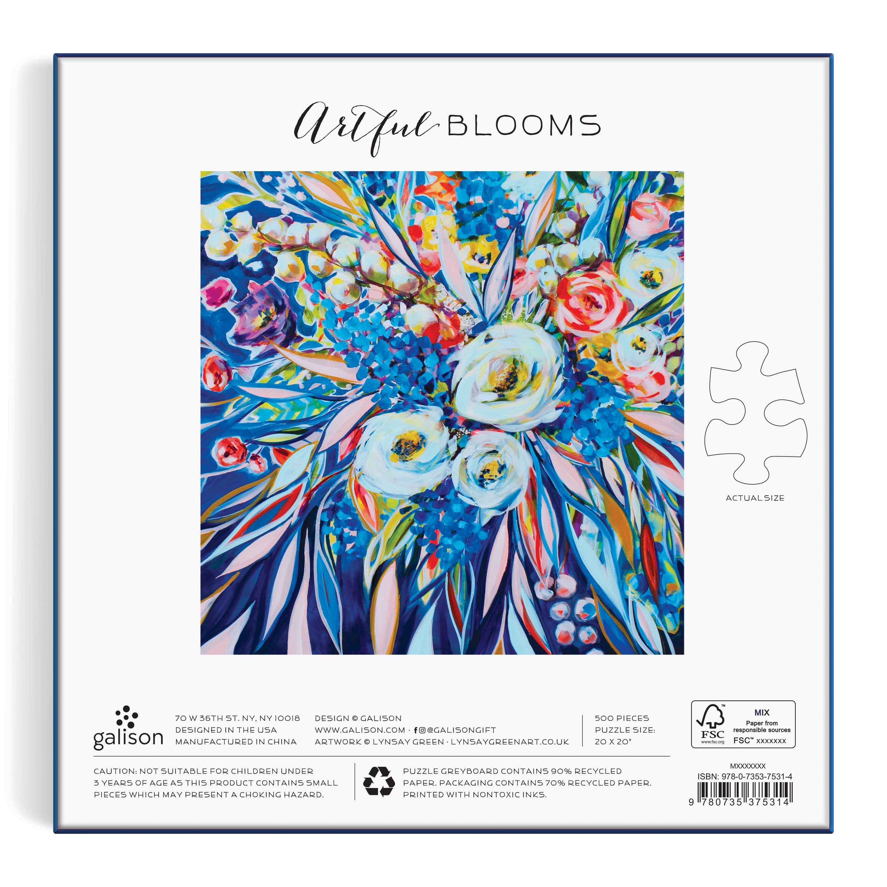 Artful Blooms 500 Piece Puzzle