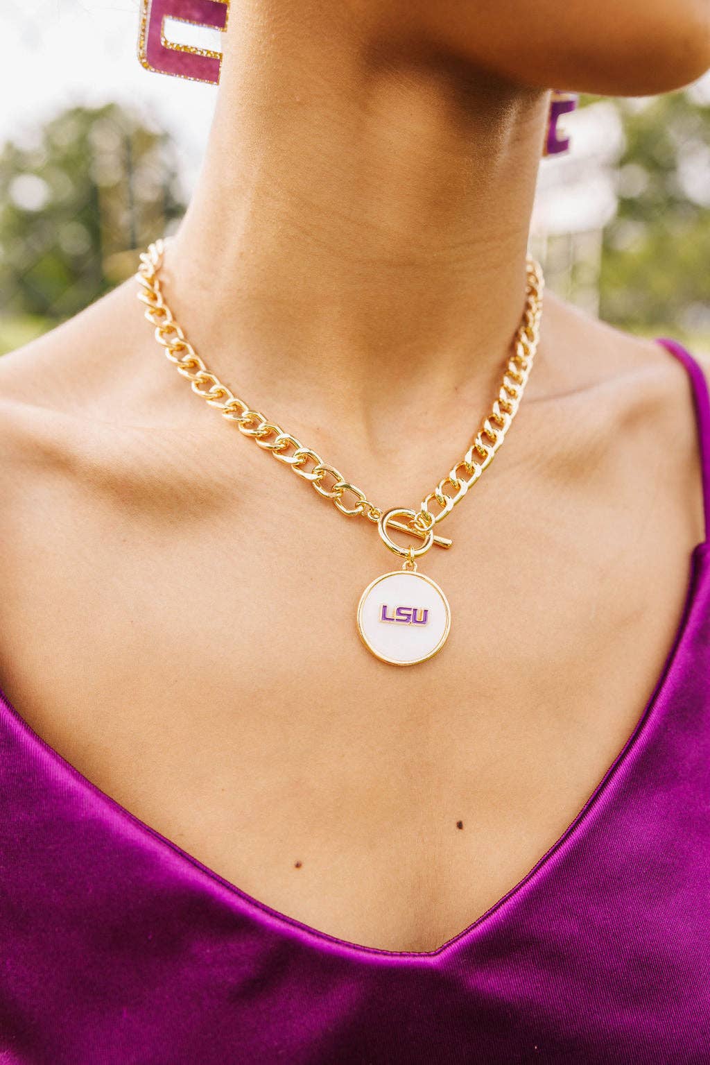 LSU Logo  Necklace
