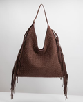 Brynlee Tobacco Vegan Suede Tote Bag
