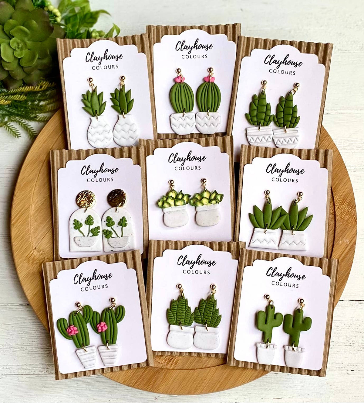 Cactus Plant Earrings