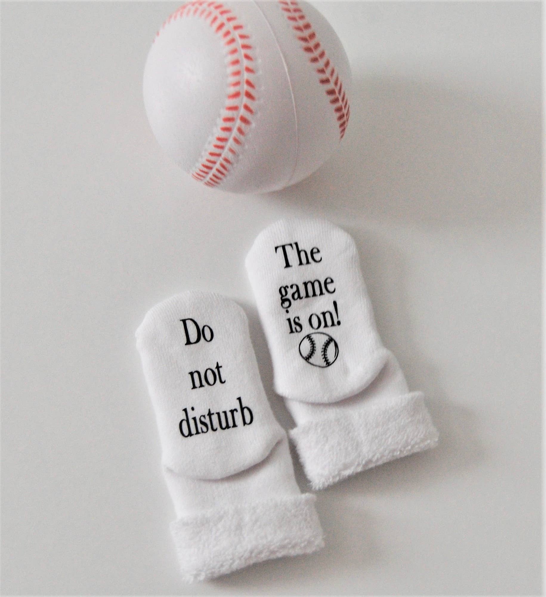 Baseball Socks Do not Disturb the Game is On Baby Socks