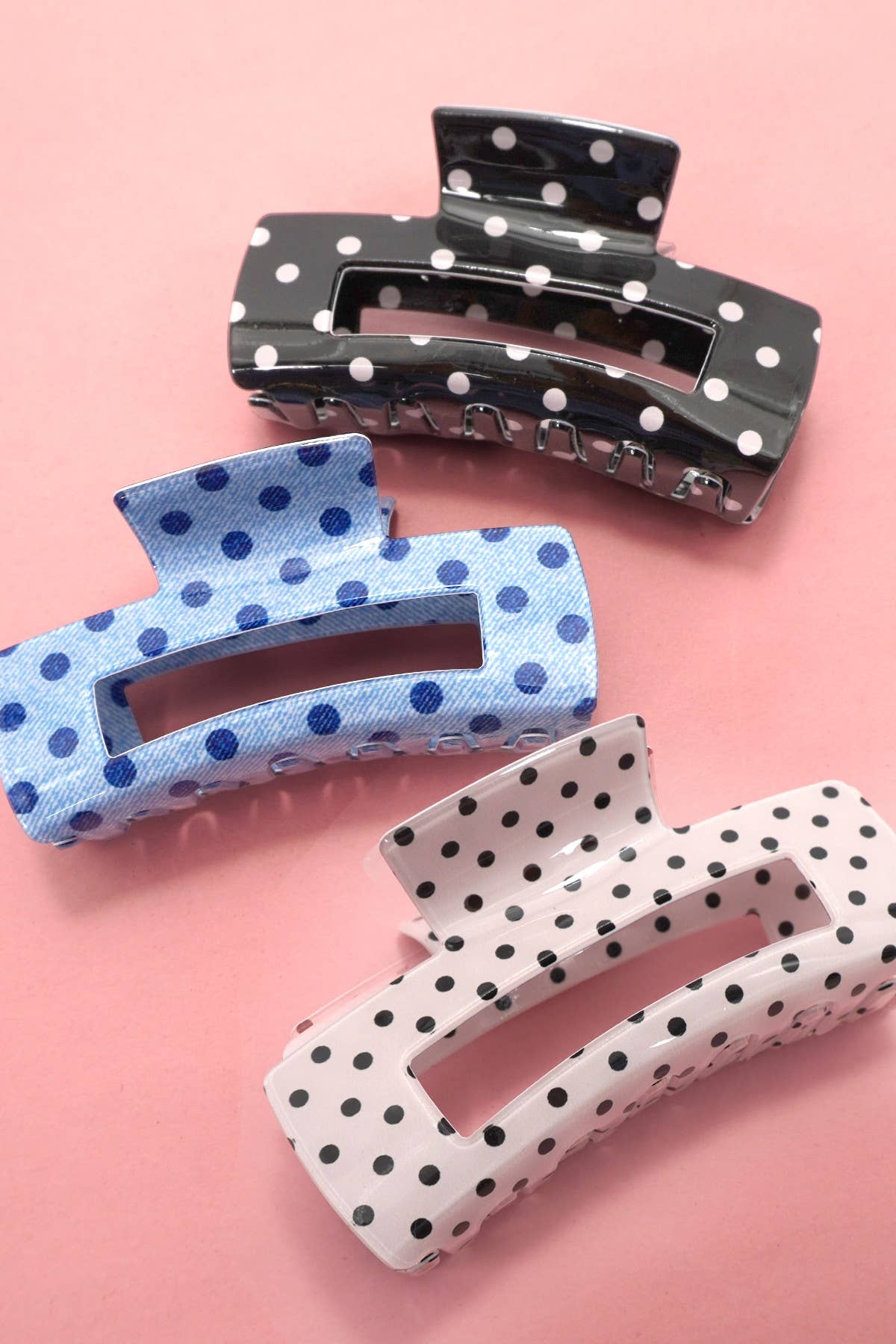 Polka Dot Hair Claw Clip