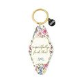 Respectfully Fuck That Floral Printed Keychain