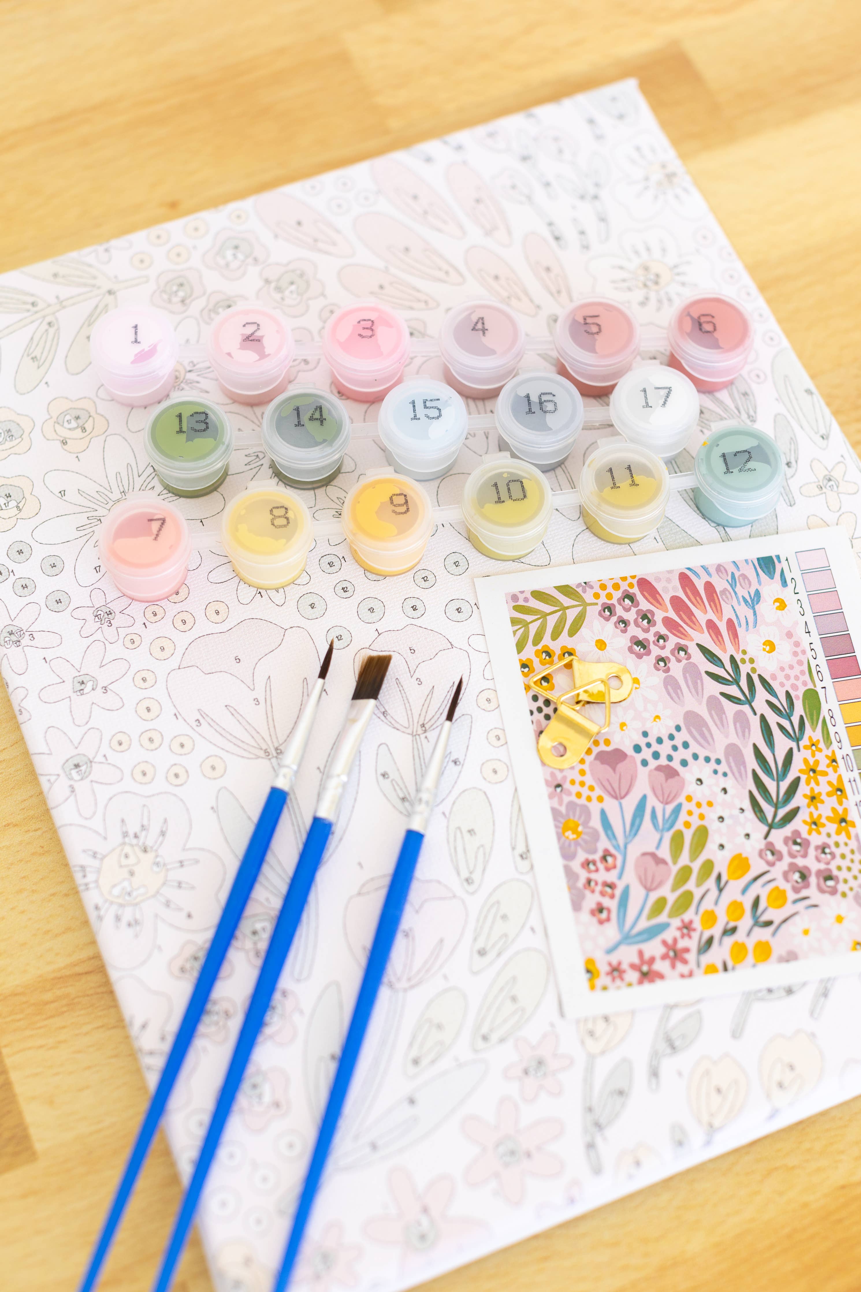 Floral Paint By Number Kit