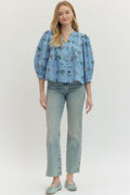 entro Blue Floral top