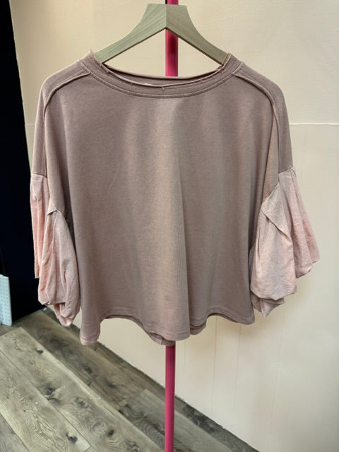Oli & Ali Pink Top Balloon Sleeves