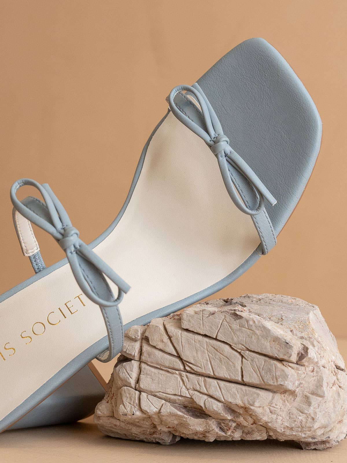 The Wendy | Blue Double Strap Bow Heels