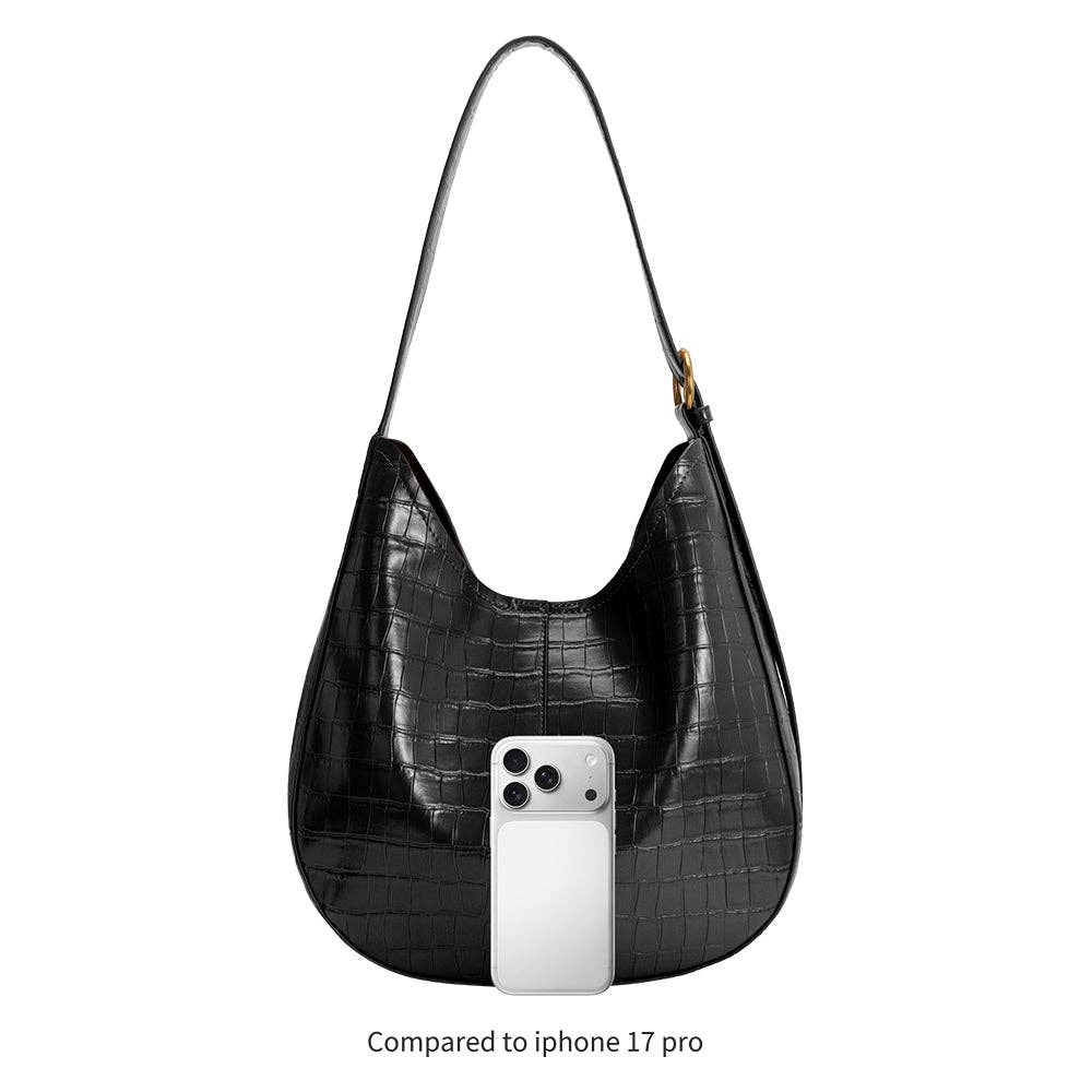 Stefanie Camel Recycled Vegan Leather Shoulder Bag