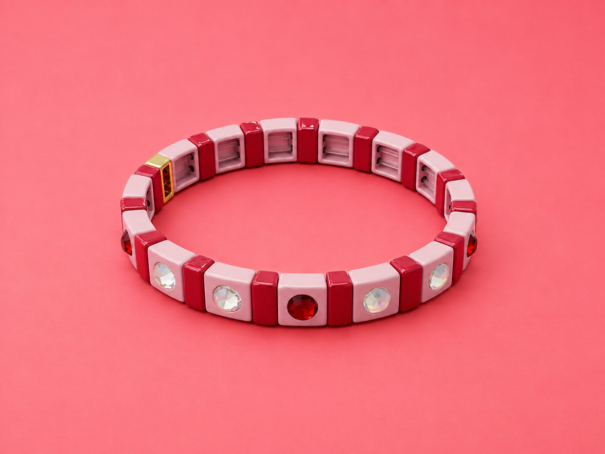 Enamel Stretch Bracelet - Assorted Styles - Love