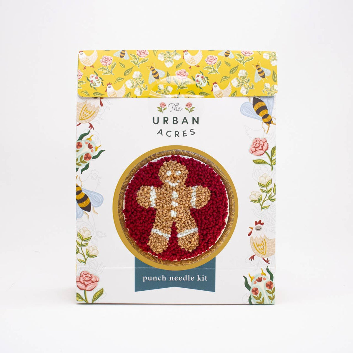 Red Gingerbread Man Punch Needle Kit