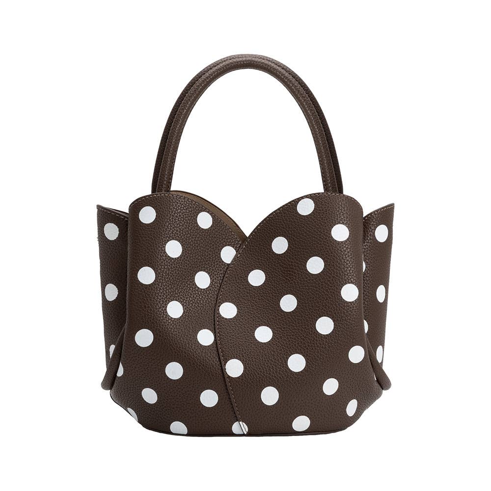 Tulip Chocolate Vegan Polka Dot Top Handle