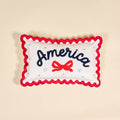 Scalloped Rectangle Throw Pillow–America