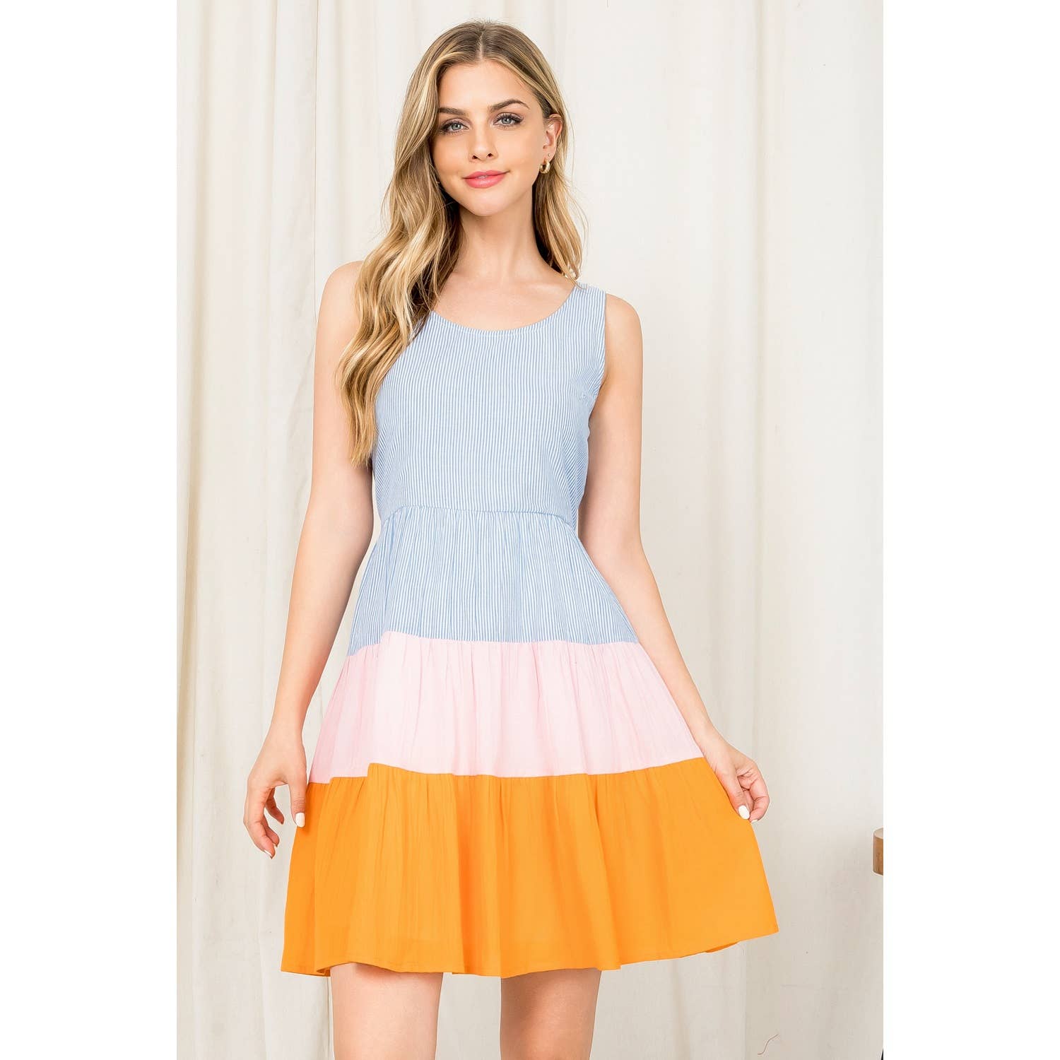 Stripe Tiered Tank Dress