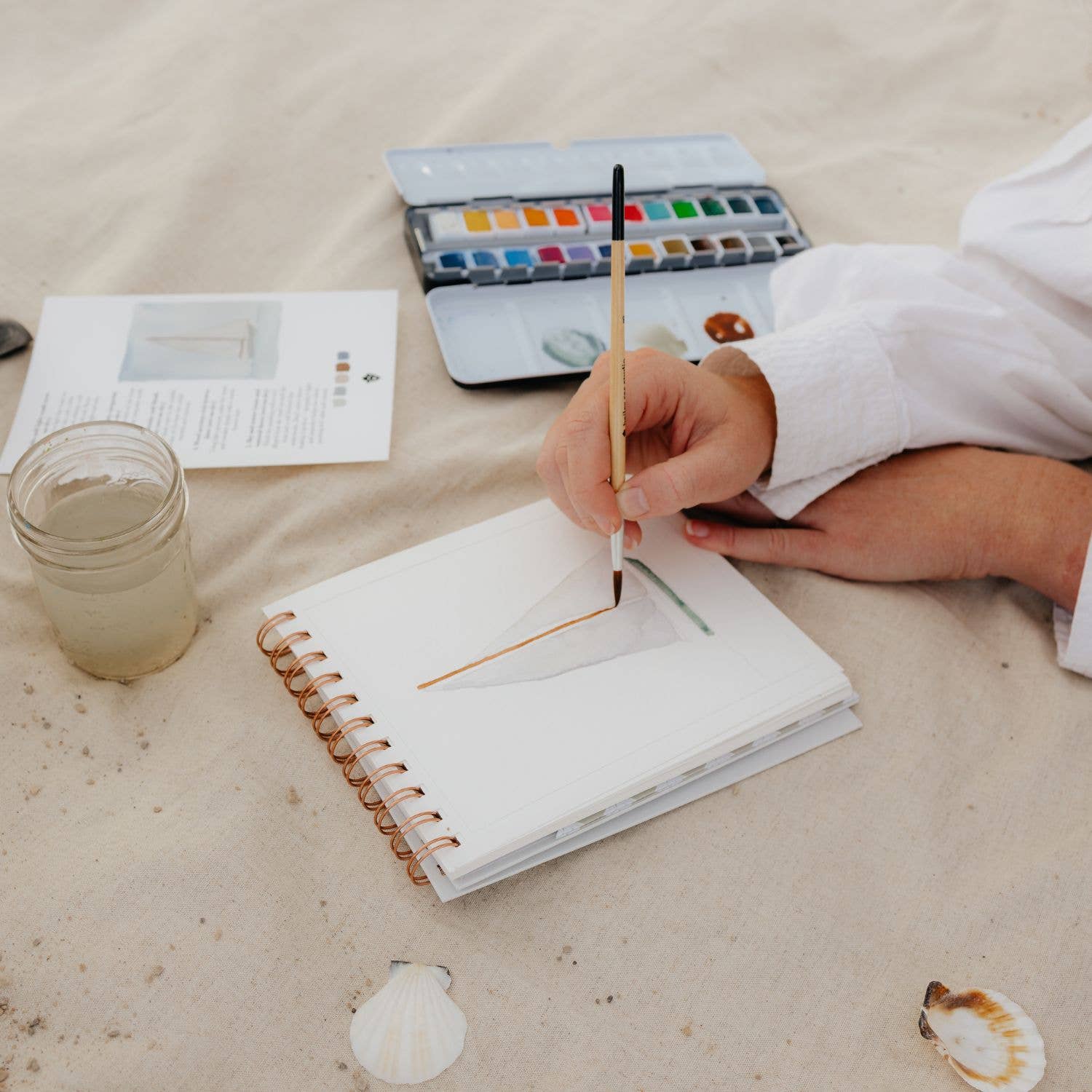 Coastal watercolor workbook