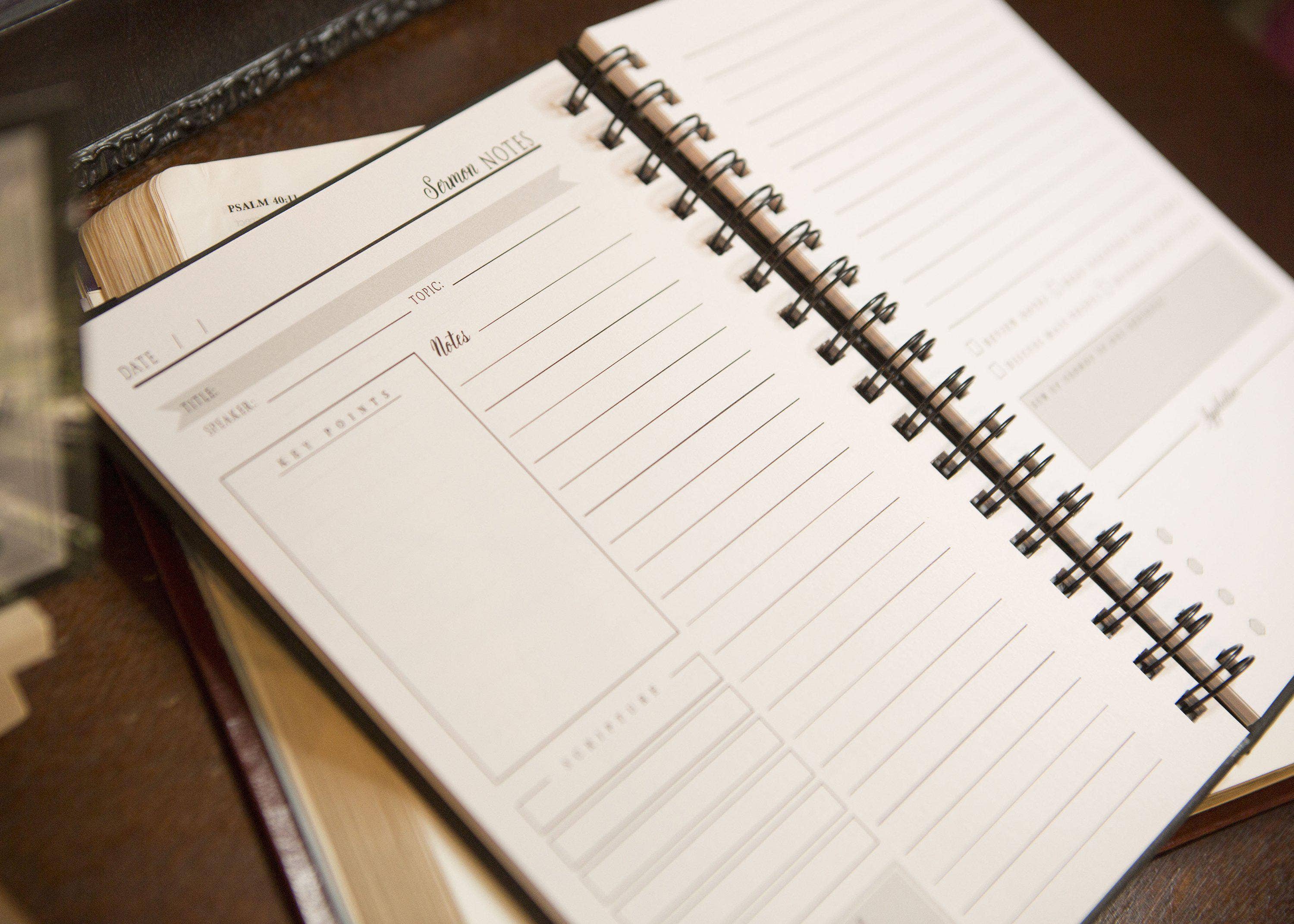 Men's Sermon Notebook | Sermon Notes Journal