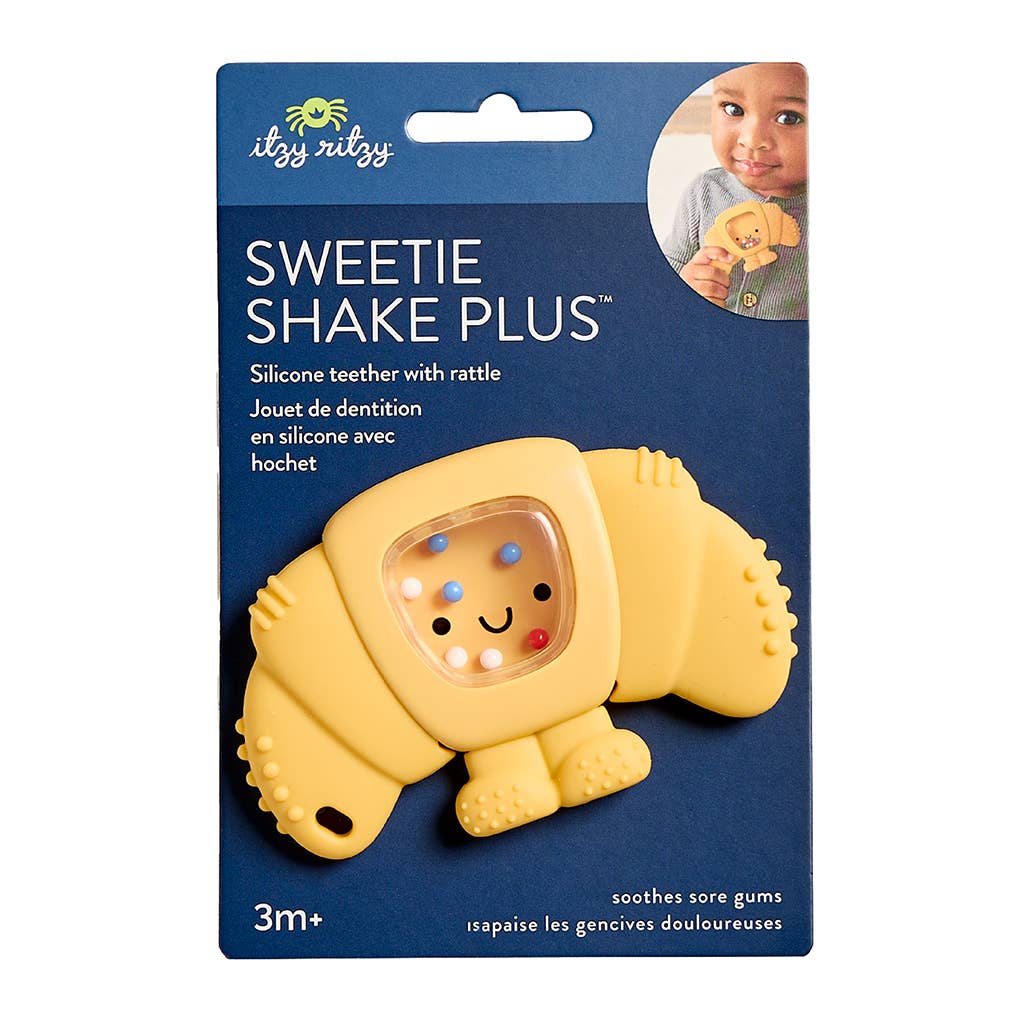 Sweetie Shake Plus™ - Teething + Rattle Toy - Tumbler, Croissant, or Sushi