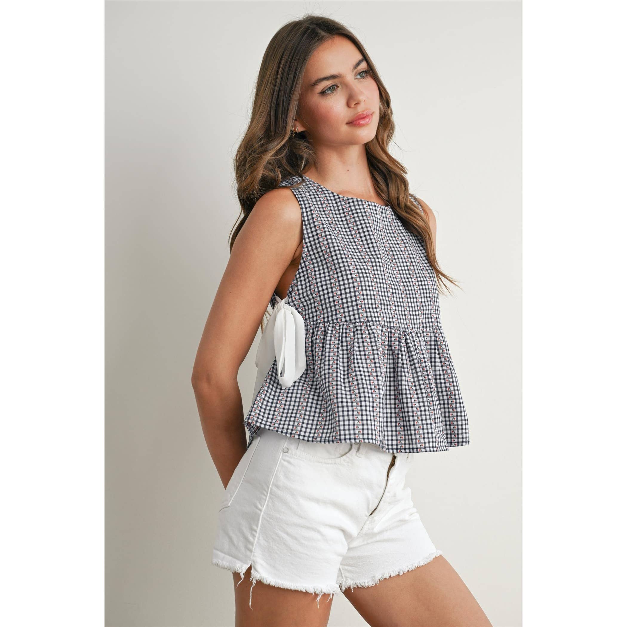 Sky Meadow Peplum Top