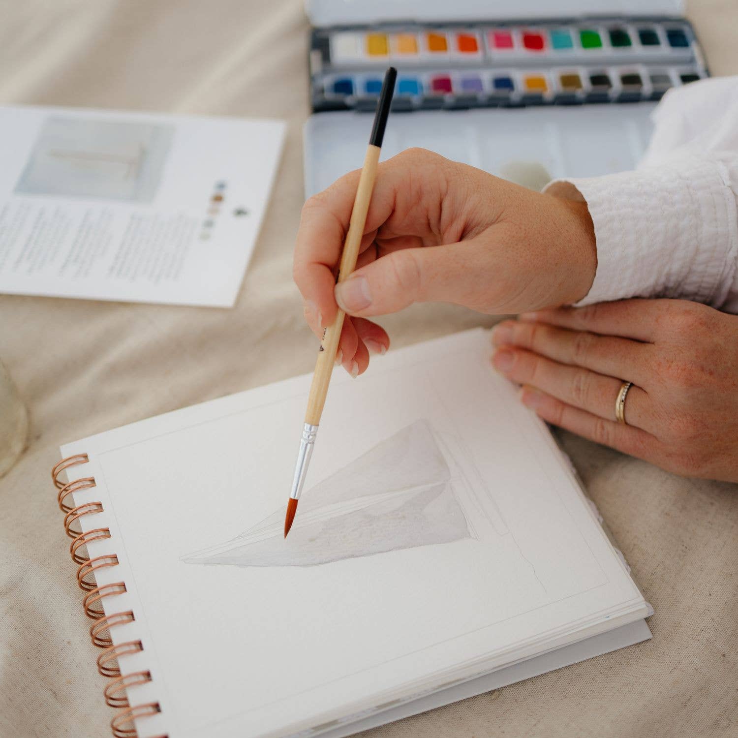 Coastal watercolor workbook