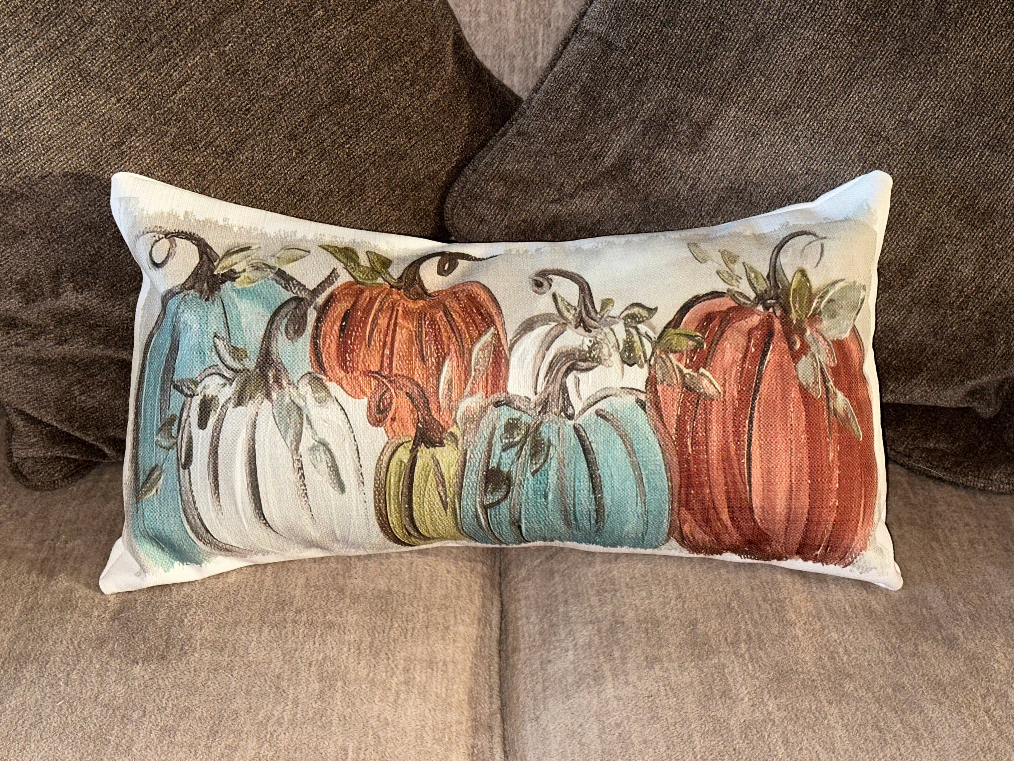 Fall Pumpkins Lumbar Pillow