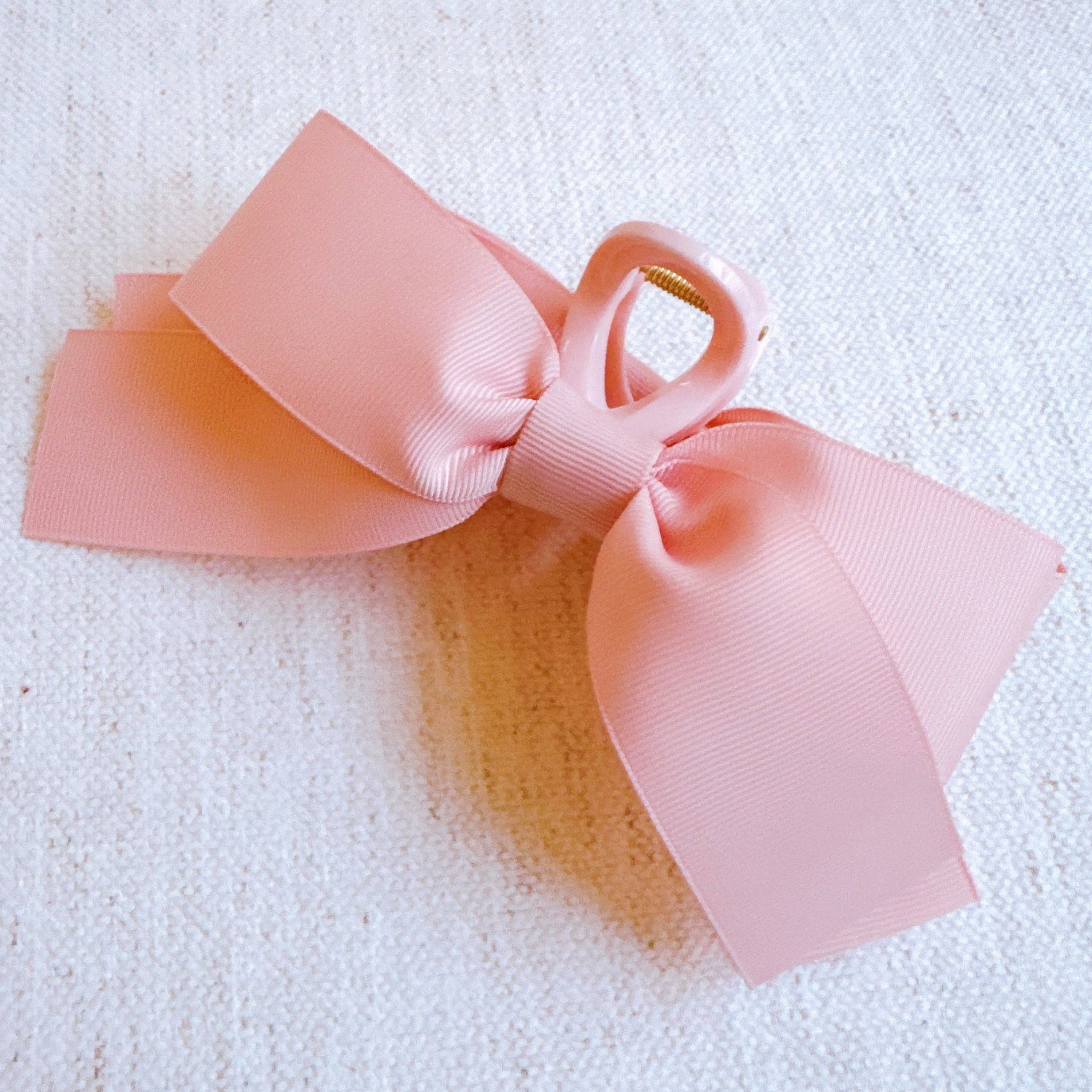 Gross Grain Bow Hair Claw - Black, Pink, Cream, or Blue